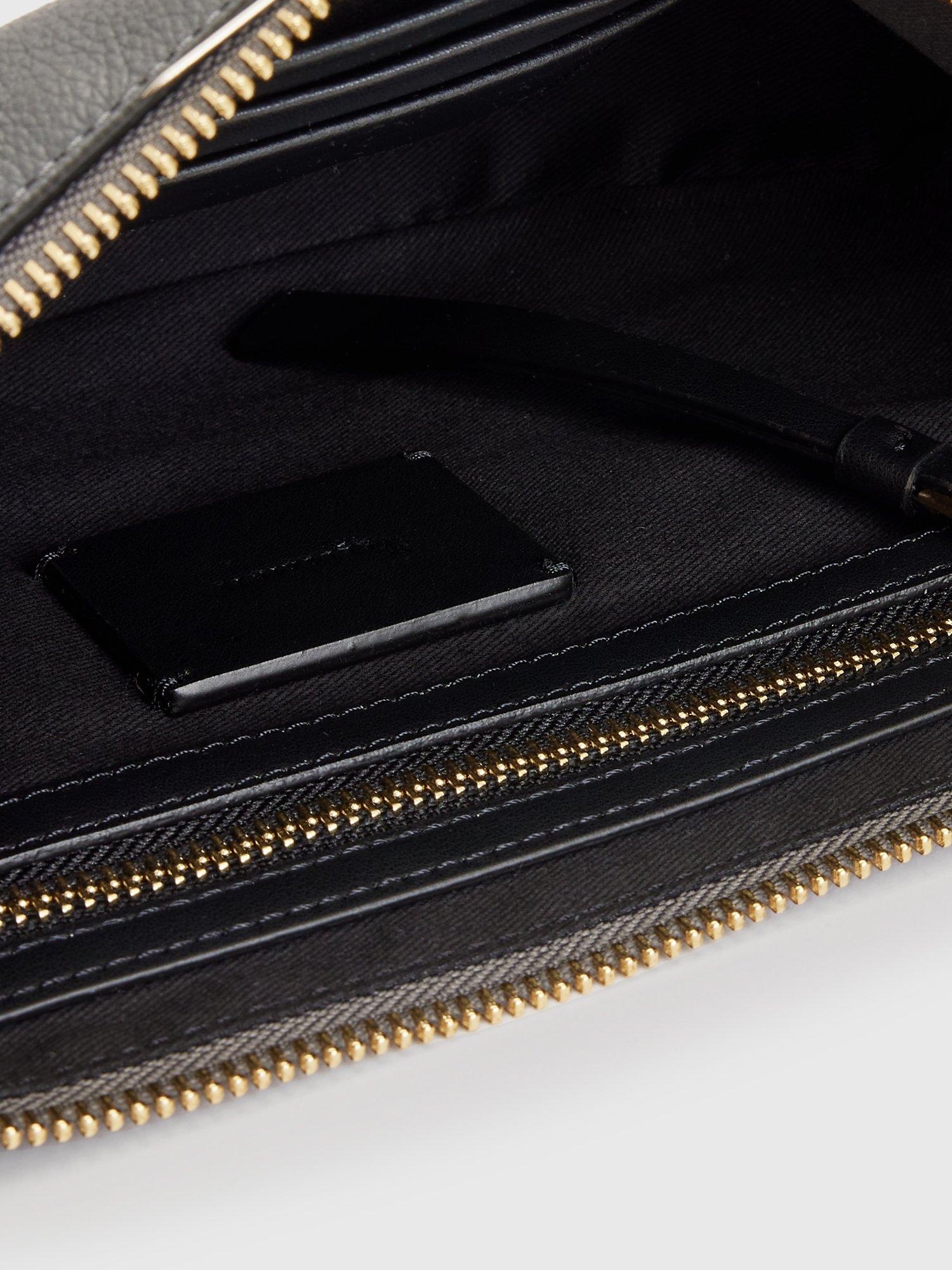 Product image 3 of 7, which shows AllSaints Half Moon Leather Cross Body Bag, Slate Grey