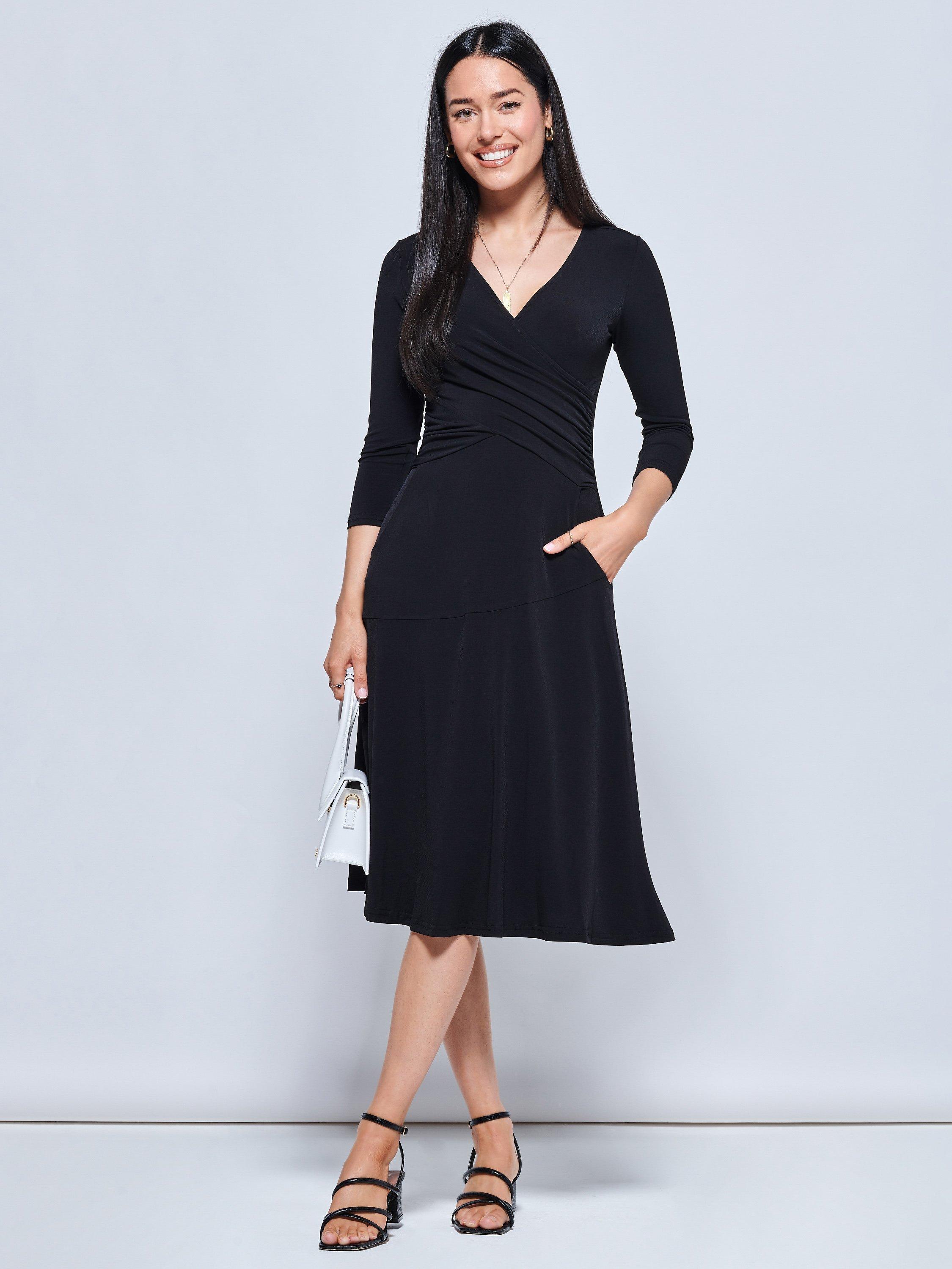 Jolie Moi Quane Jersey Fit & Flare Dress, Black