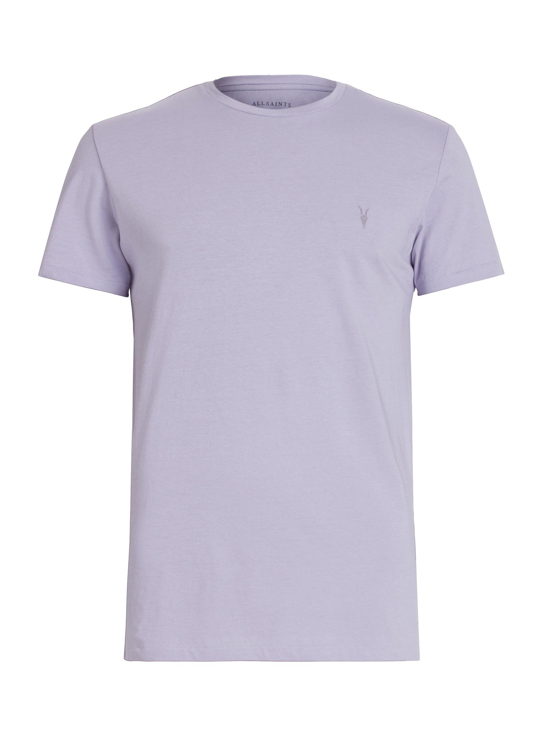 Product image 4 of 5, which shows AllSaints Brace Crew Neck T-Shirt, Fresh Lilac, XS