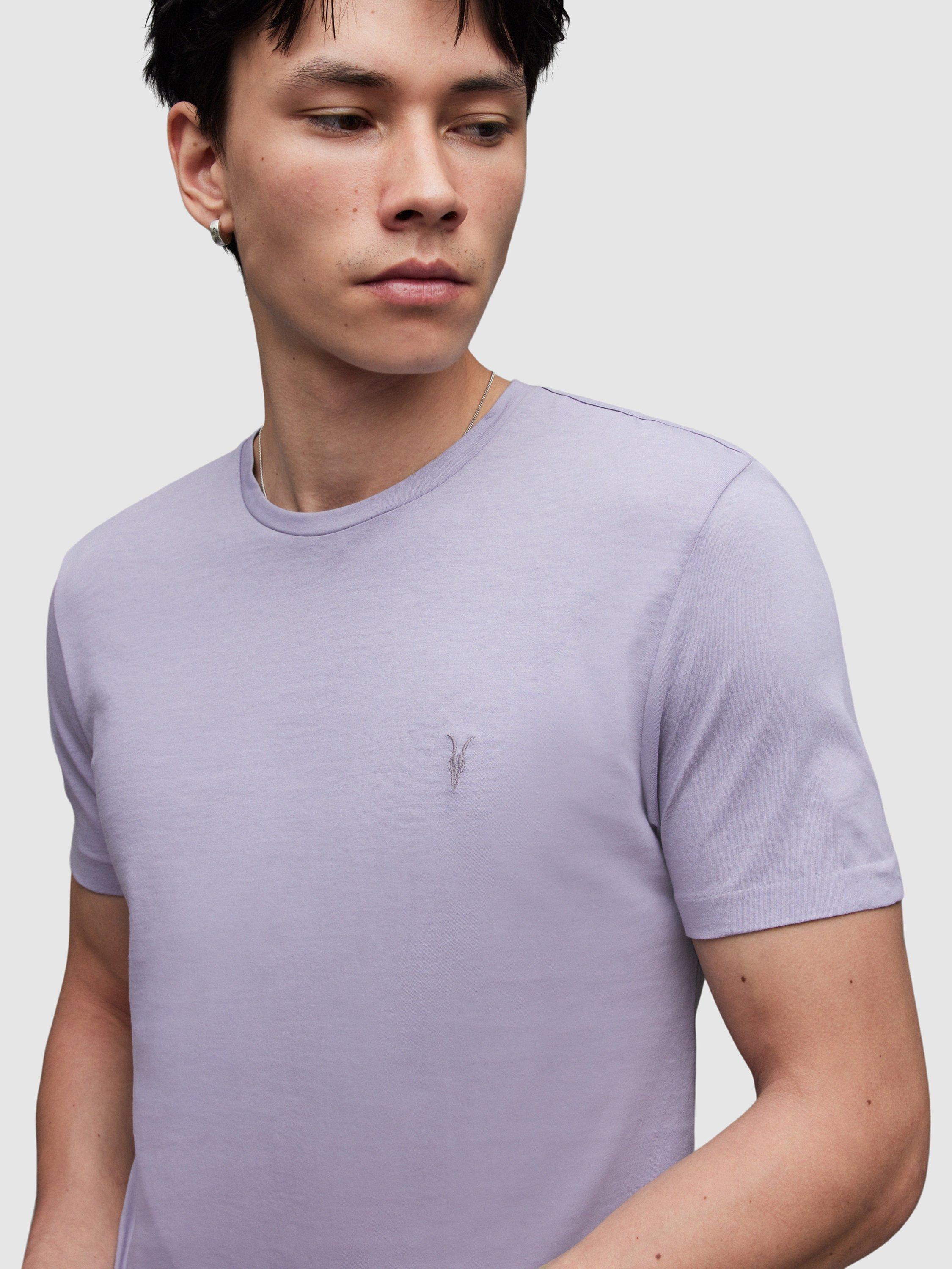 Product image 5 of 5, which shows AllSaints Brace Crew Neck T-Shirt, Fresh Lilac, XS