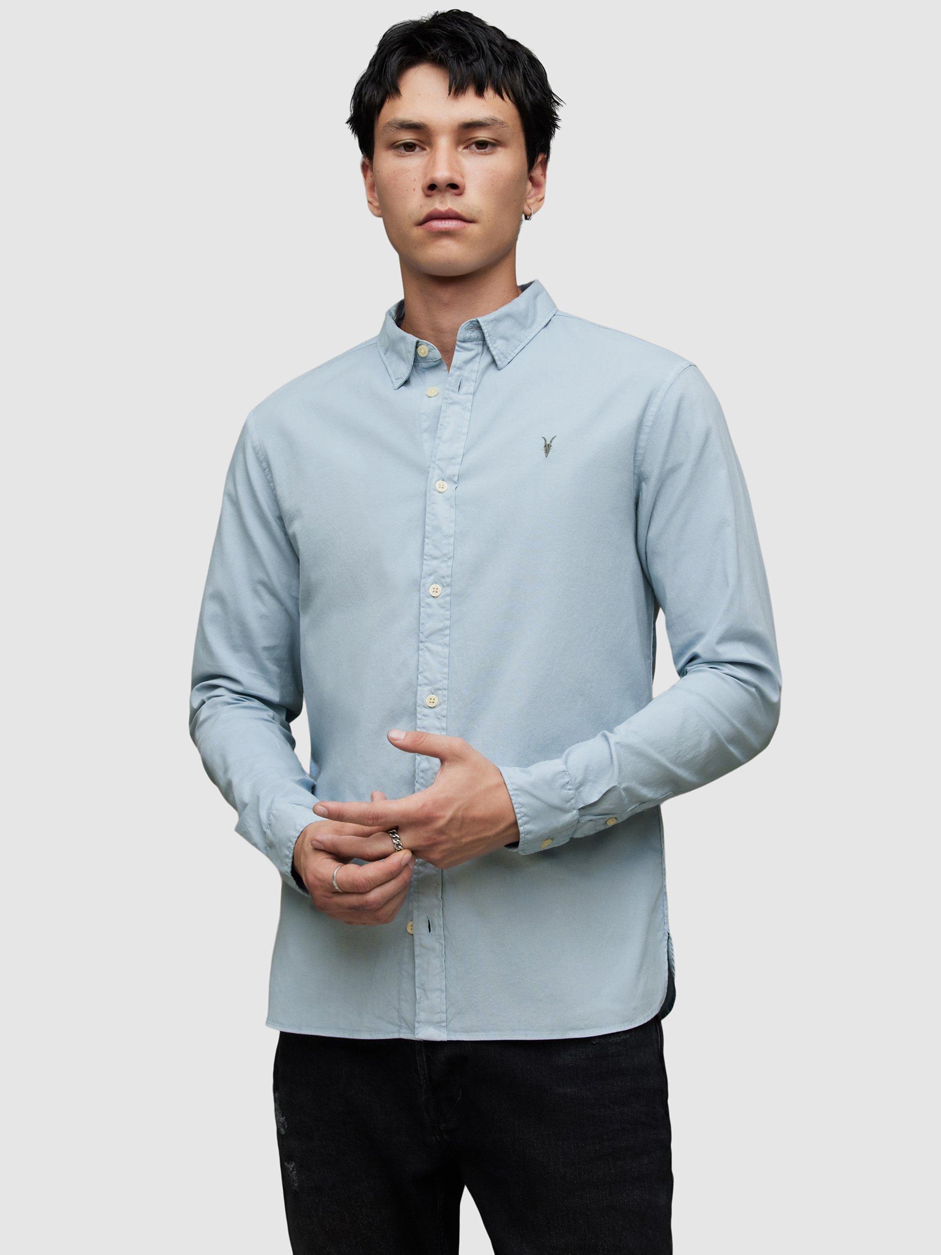 AllSaints Hawthorne Shirt, Chilled Blue