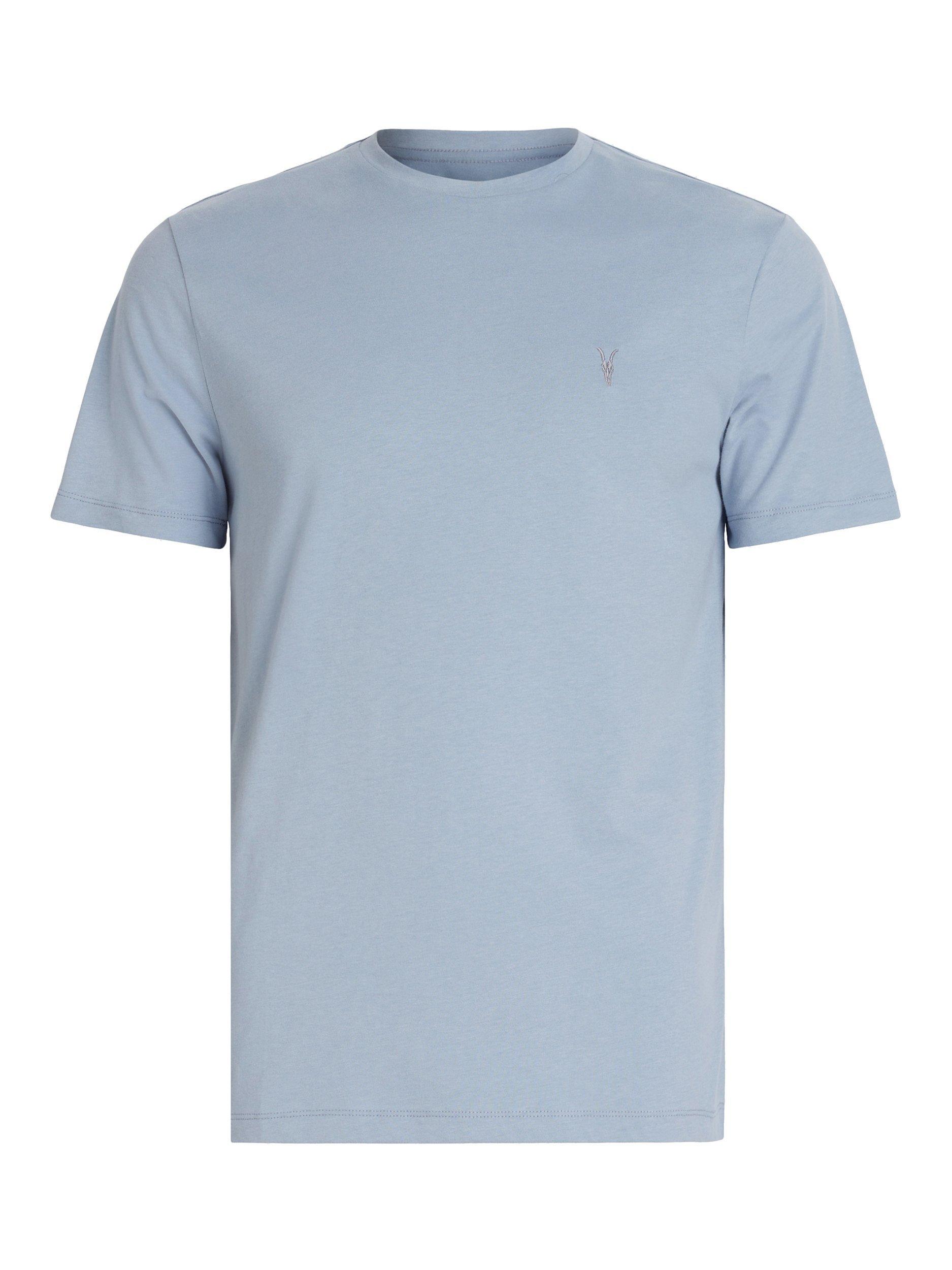Product image 4 of 5, which shows AllSaints Brace Crew T-Shirt, Chilled Blue, XS