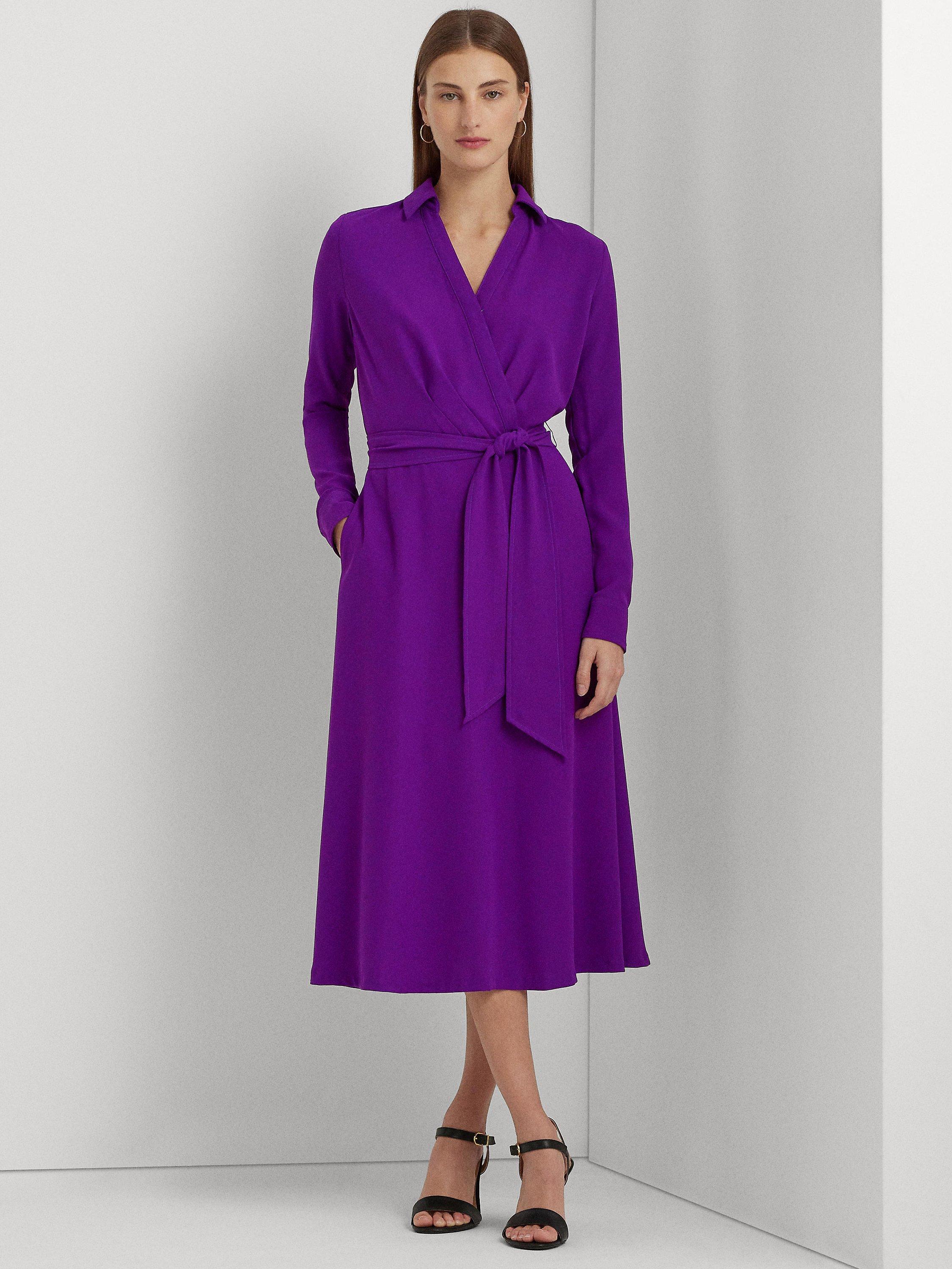 Lauren Ralph Lauren Rowella Midi Shirt Dress, Purple
