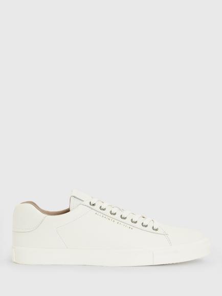 AllSaints Brody Leather Low Top Trainers, White