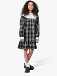 Angel & Rocket Kids' Ashley Check Shirt Dress, Black