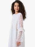 Angel & Rocket Kids' Lace Bell Sleeve Boho Dress, White, White