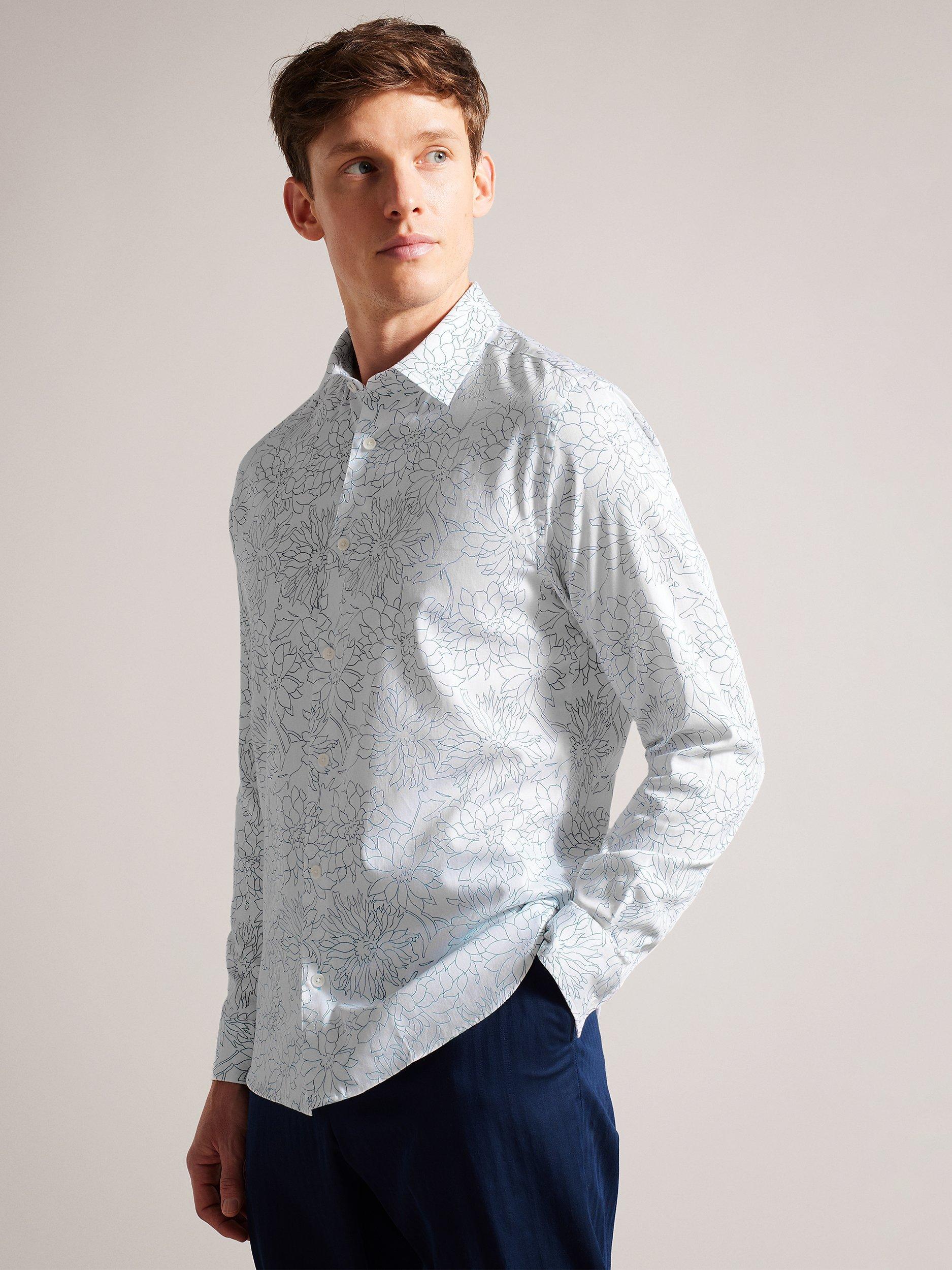 Ted Baker Neale Slim Fit Dense Floral Shirt