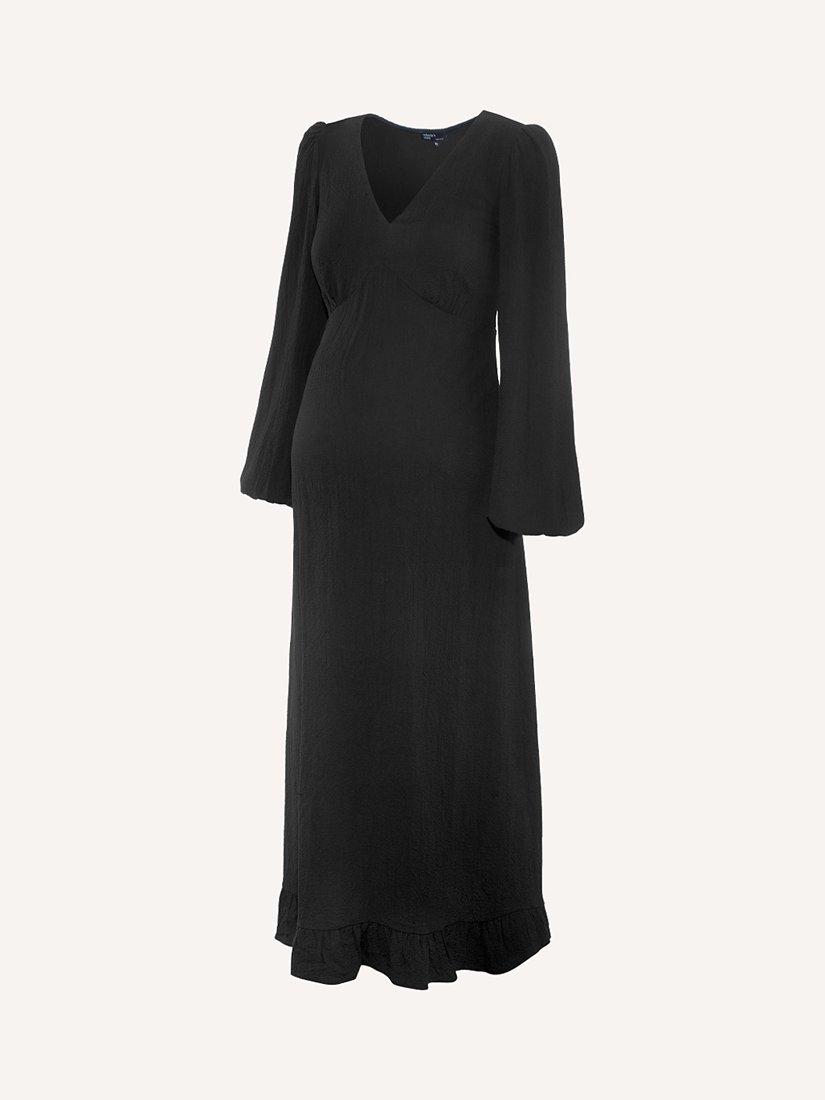 Nobody's Child Maternity Delilah V-Neck Midi Dress, Black