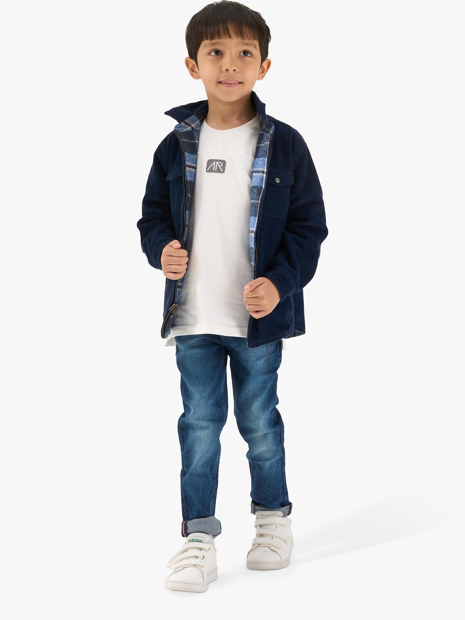 Product image 2 of 7, which shows Angel & Rocket Kids' Reversible Double Pocket Shirt, Blue, 12 years