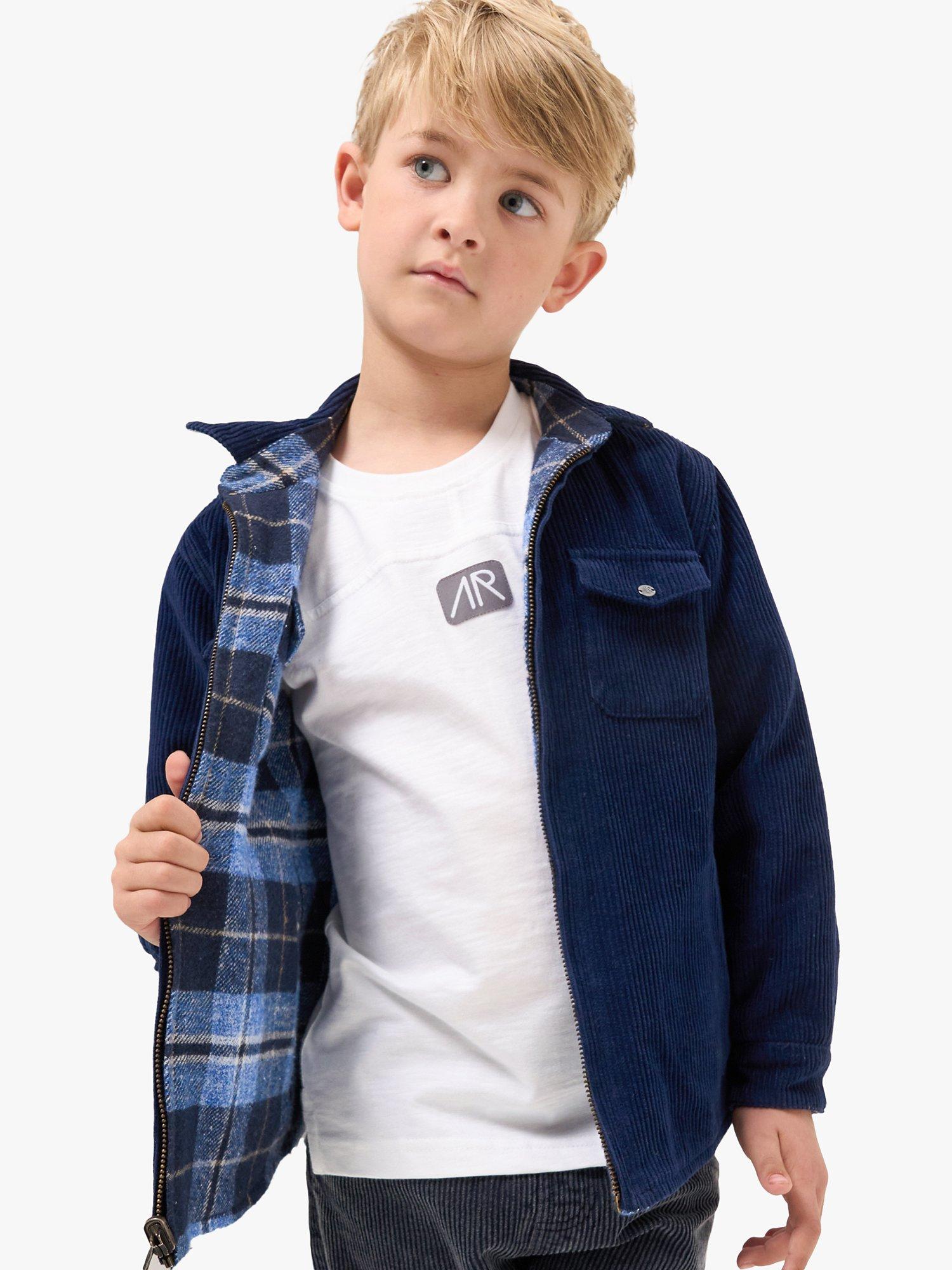 Product image 3 of 7, which shows Angel & Rocket Kids' Reversible Double Pocket Shirt, Blue, 12 years