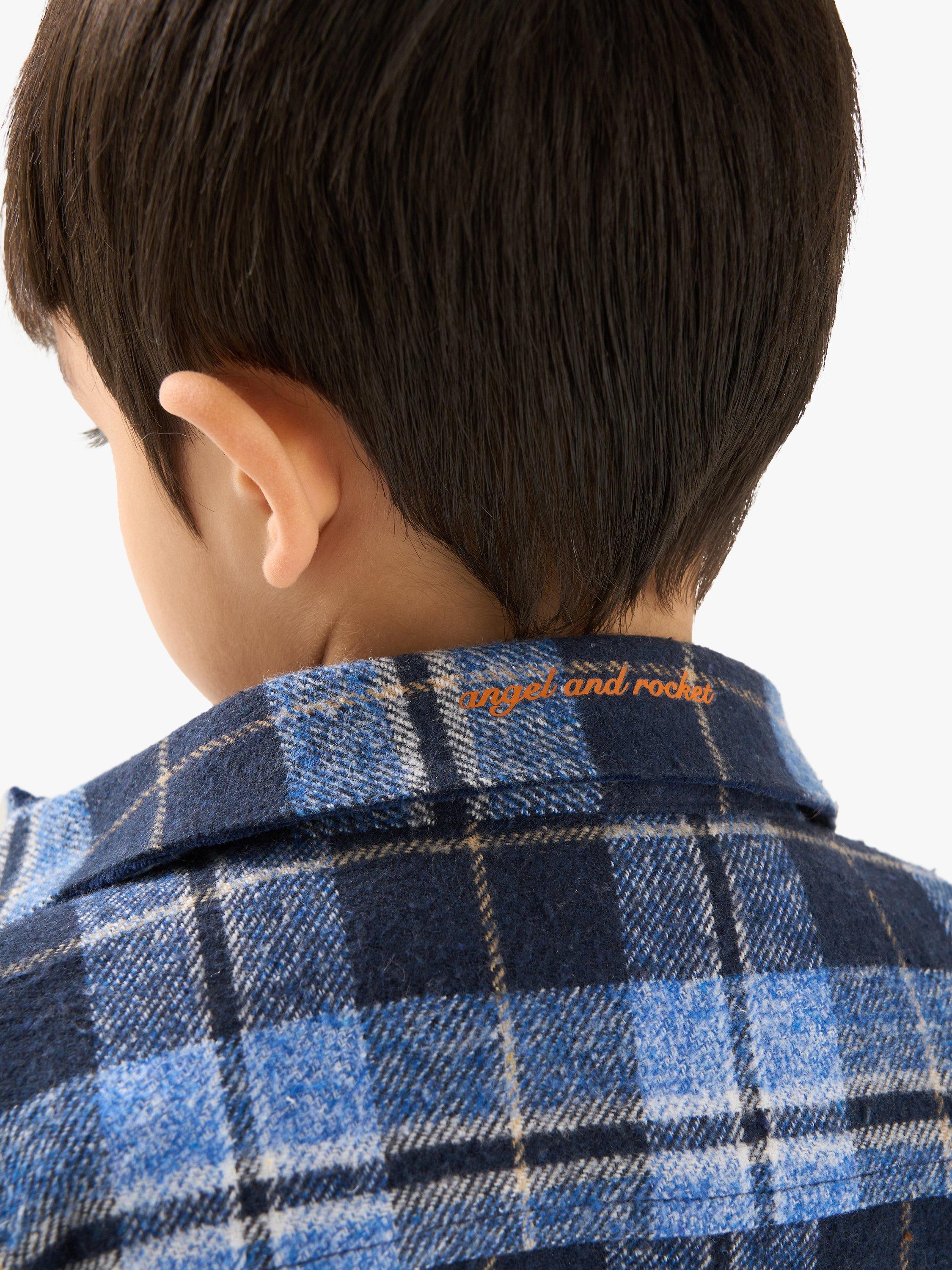 Product image 4 of 7, which shows Angel & Rocket Kids' Reversible Double Pocket Shirt, Blue, 12 years