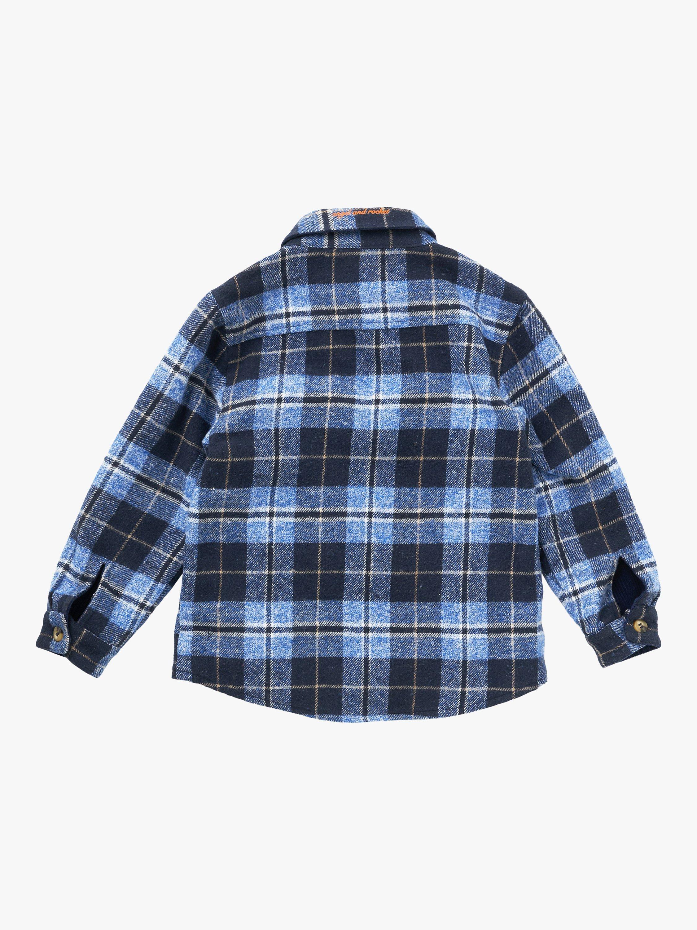 Product image 6 of 7, which shows Angel & Rocket Kids' Reversible Double Pocket Shirt, Blue, 12 years