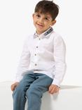 Angel & Rocket Kids' Emmett Tipped Collar Shirt, White, White