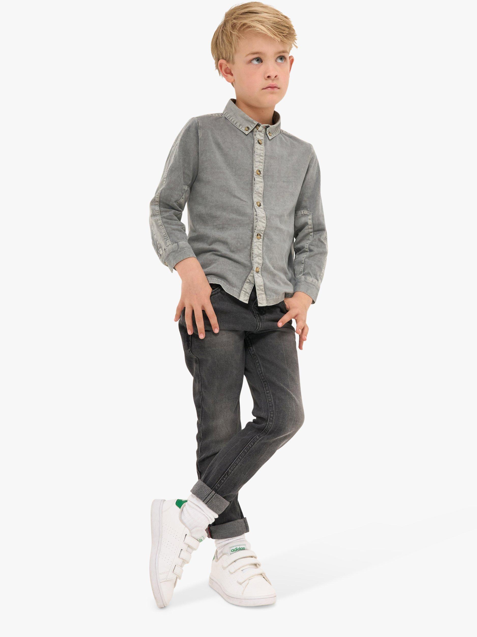 Angel & Rocket Kids' Pocket Shirt, Grey