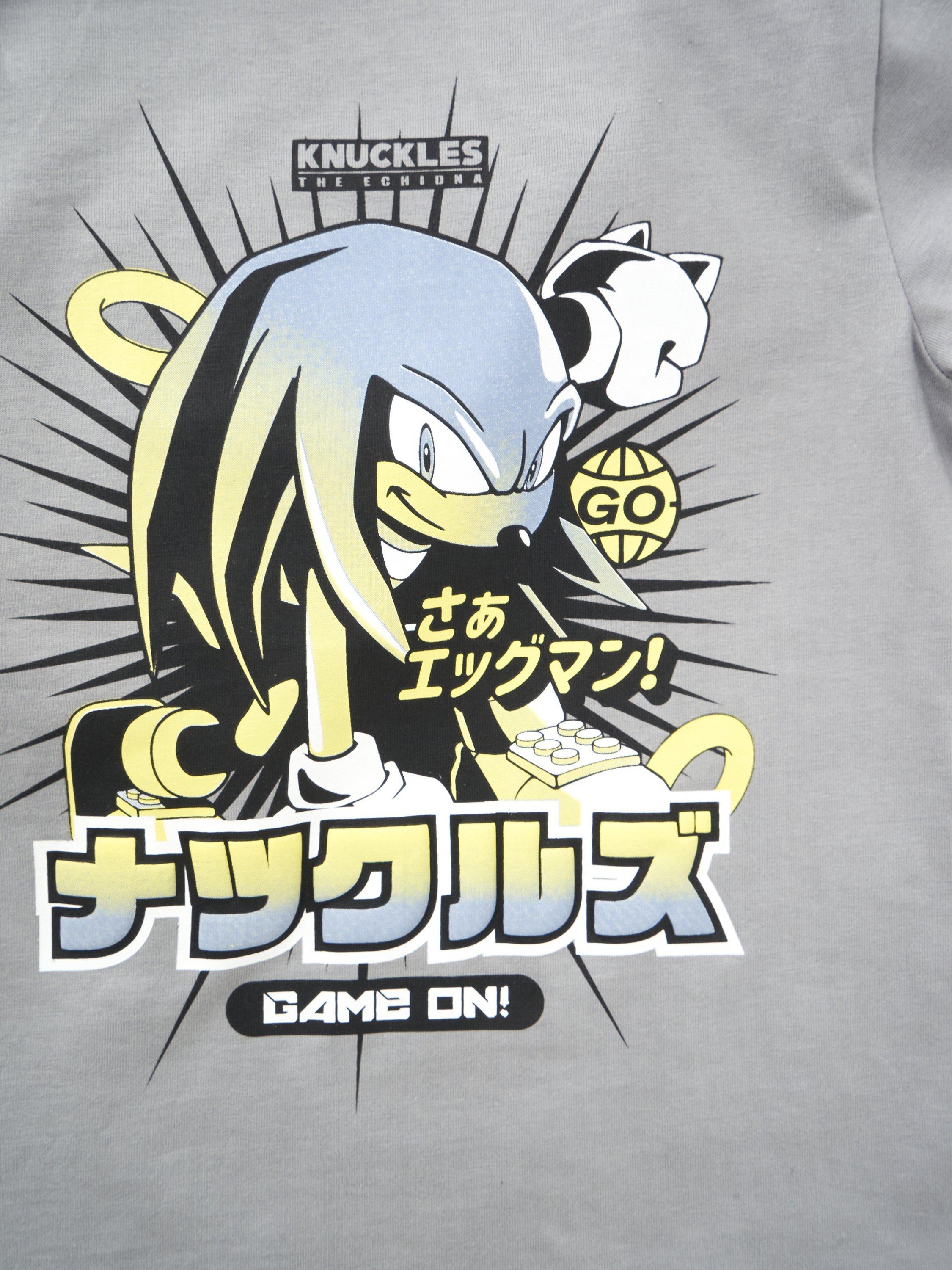 Product image 5 of 5, which shows Angel & Rocket Kids' Sonic Short Sleeve T-Shirt, Grey, 3-4 years