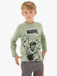 Angel & Rocket Kids' Marvel Long Sleeve T-Shirt, Green, Green