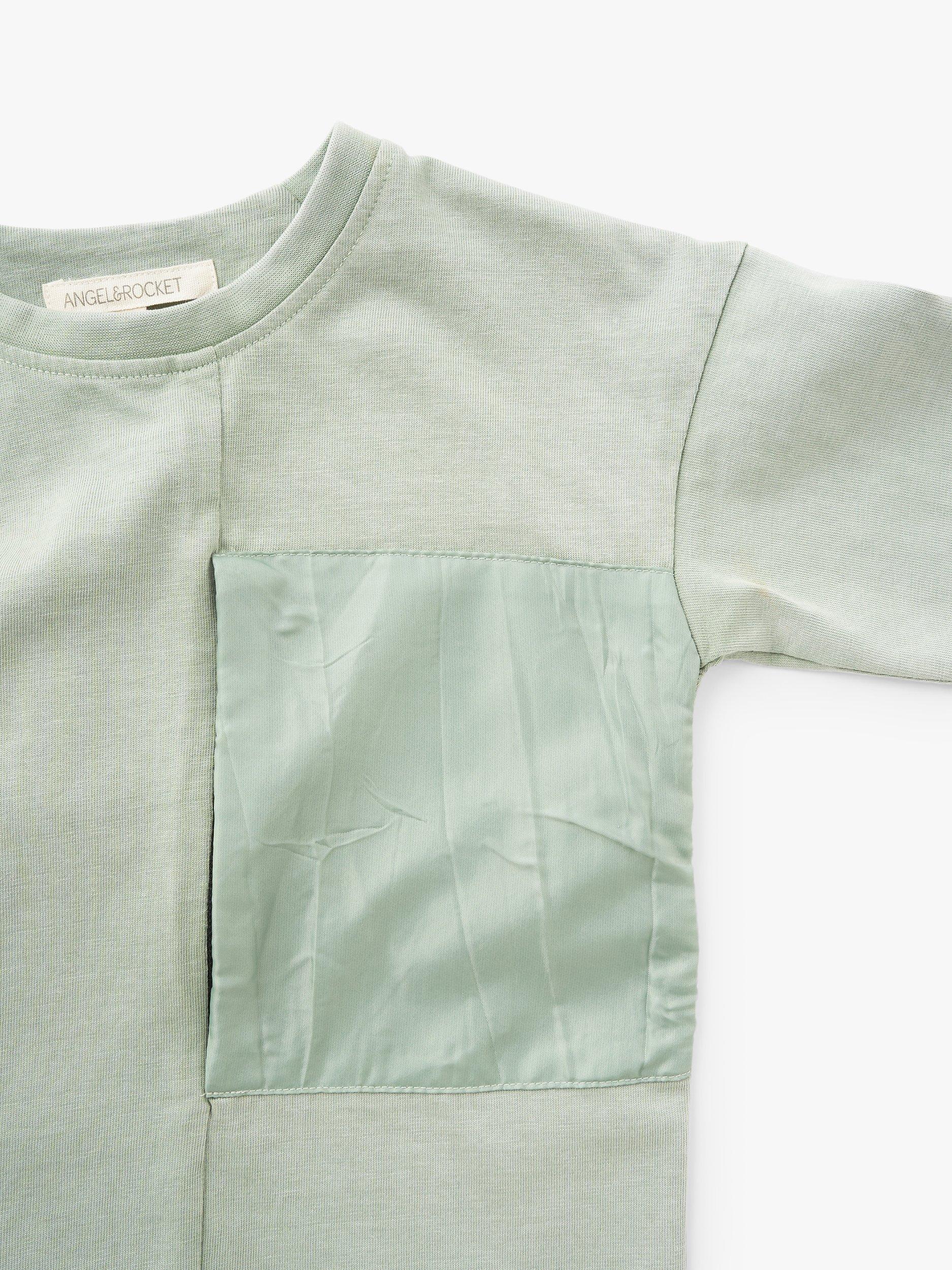 Product image 4 of 4, which shows Angel & Rocket Kids' Pocket T-Shirt, Green, 10 years
