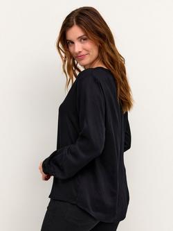 KAFFE Calinda Long Sleeve Blouse, Black - view 2, Black