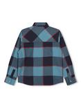 Timberland Kids' Logo Check Long Sleeve Shirt, Dark Blue