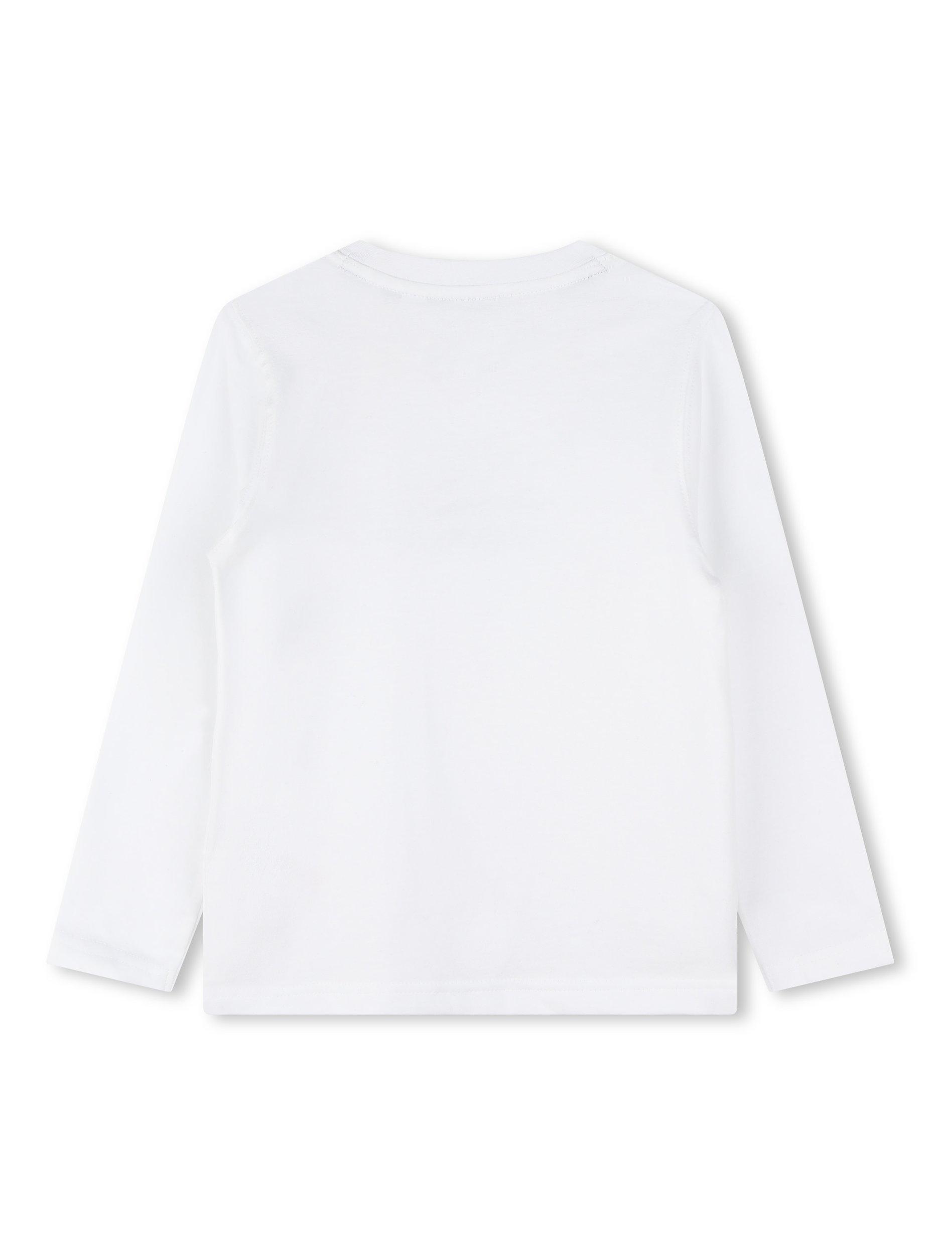 Product image 2 of 2, which shows Timberland Kids' Boot Graphic Long Sleeve T-Shirt, White, 5 years