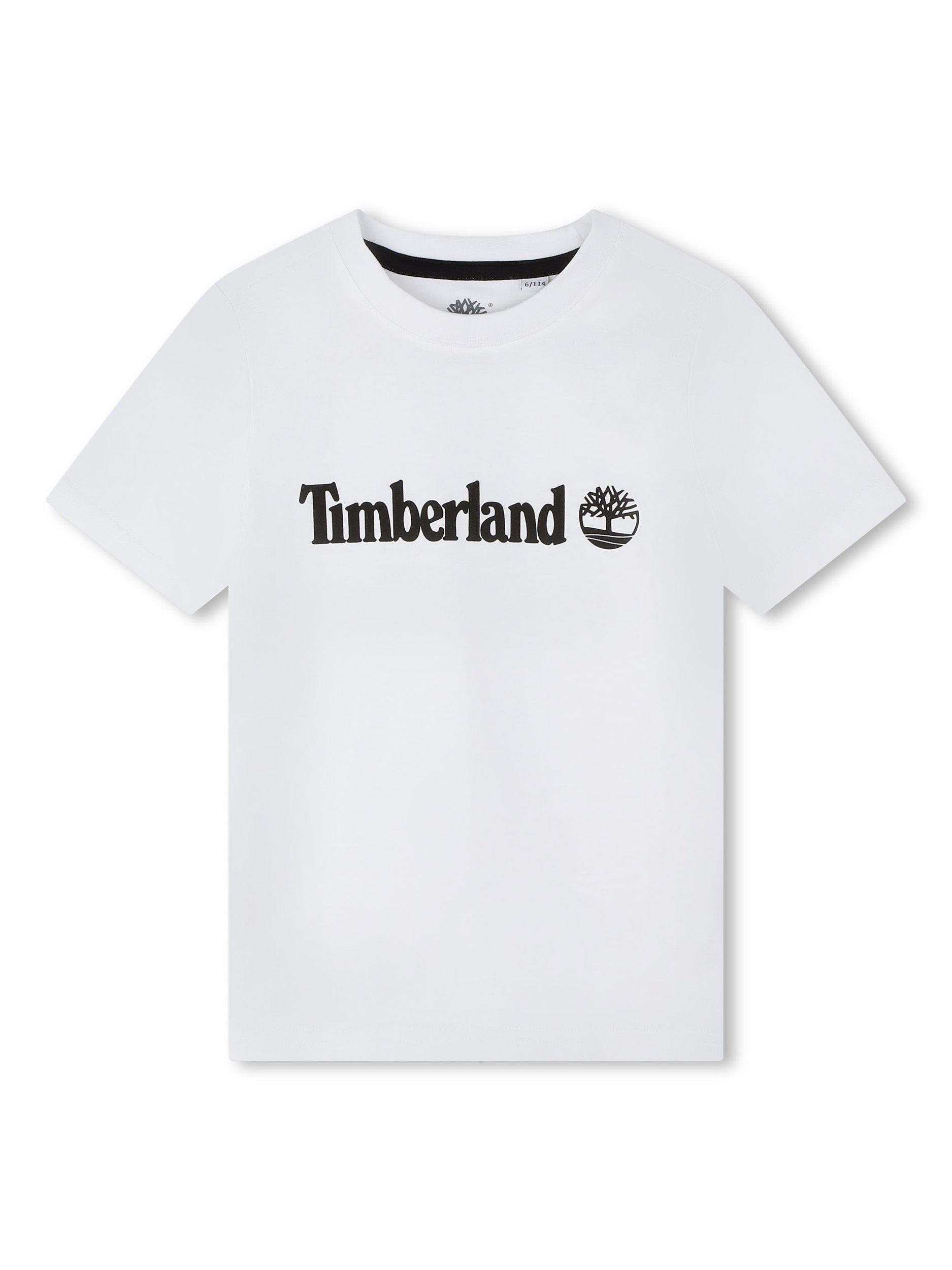 Timberland Kids' Logo Short Sleeve T-Shirt, White
