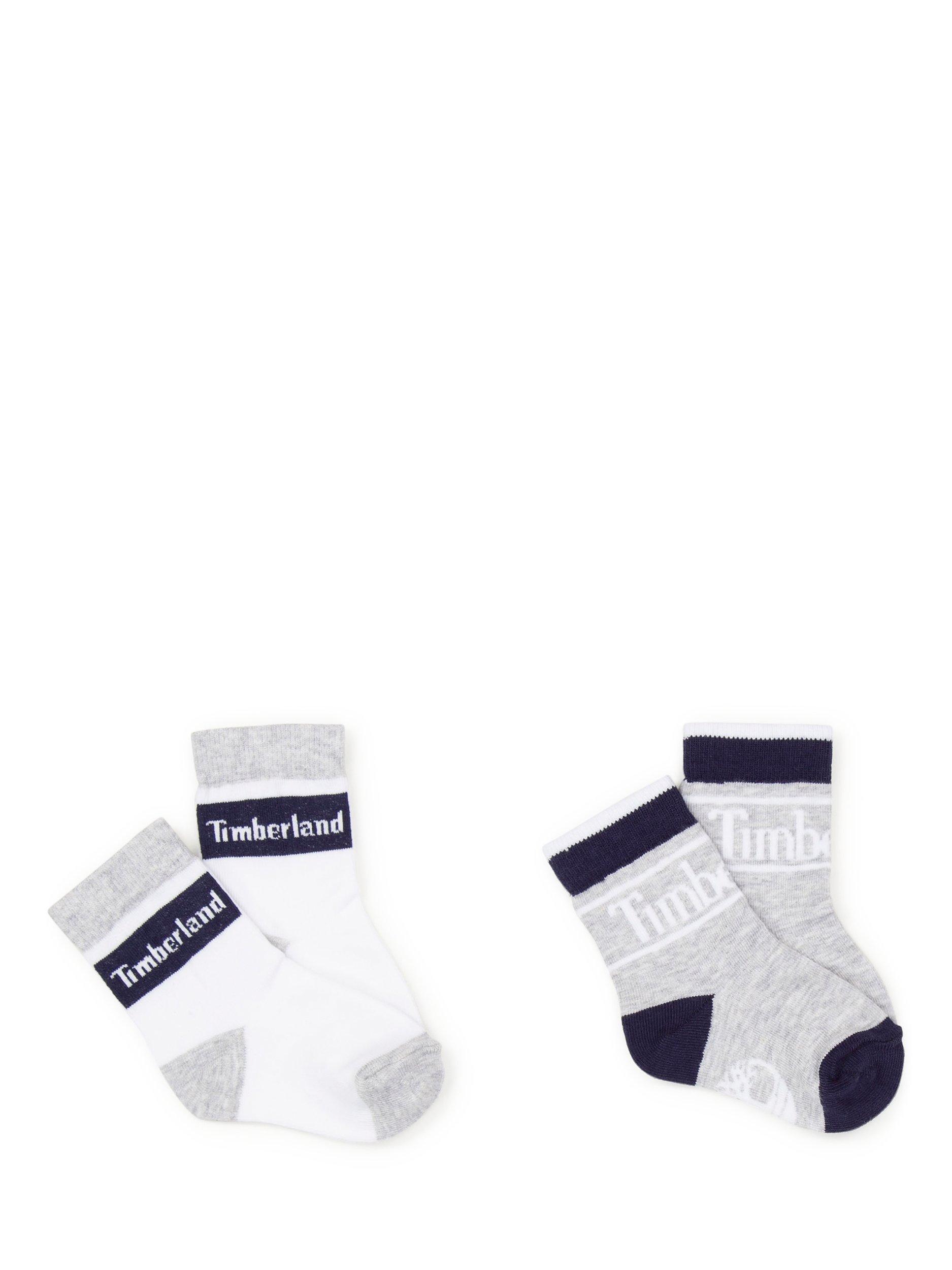 Timberland Baby Ankle Socks, Pack of 2, Light Grey