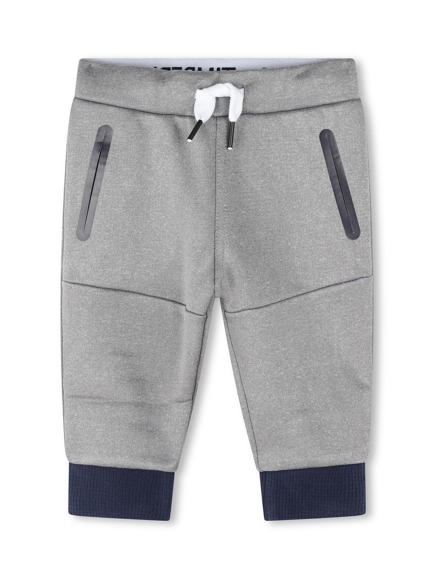 Product image 1 of 2, which shows Timberland Baby Plain Tapered Jogging Bottoms, Light Grey, 6 months