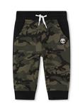 Timberland Baby Camo Fleece Tapered Jogging Bottoms, Green Khaki