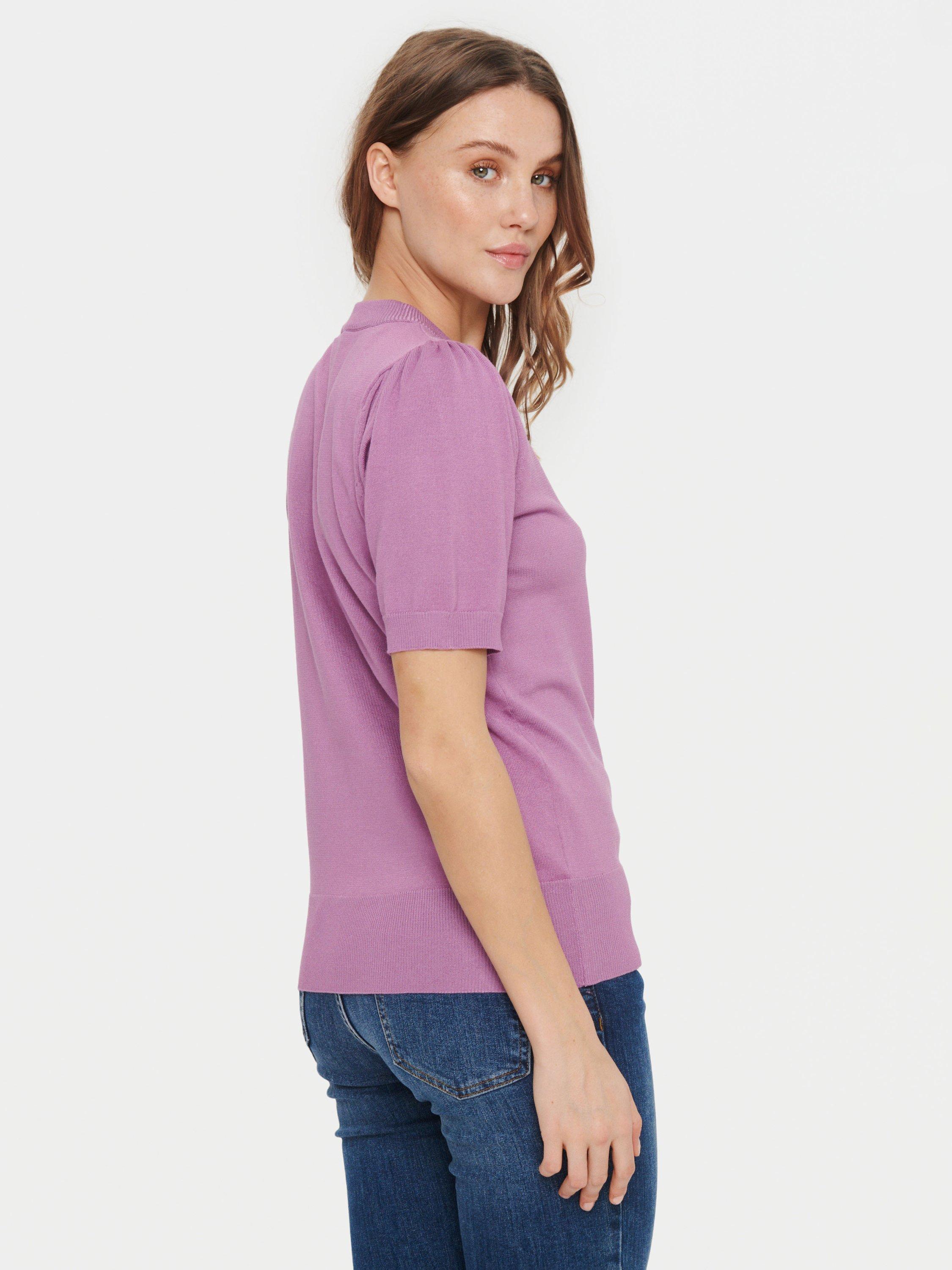 Product image 2 of 6, which shows Saint Tropez Mila Pullover T-Shirt, Lilac, XS