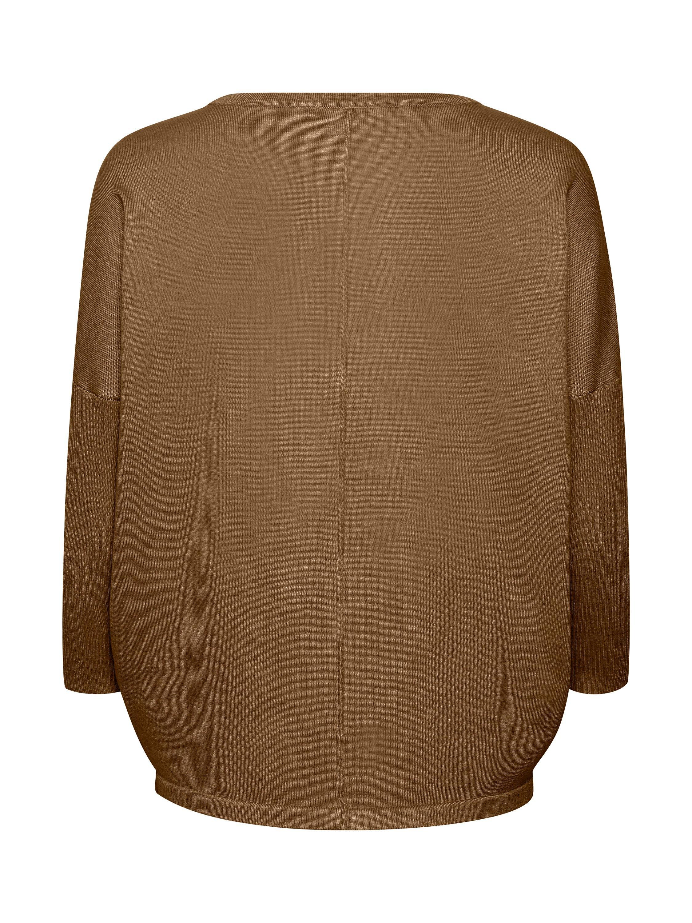 Saint Tropez Mila Dropped Shoulder Round Neck Jumper, Tiger's Eye Melange, XS