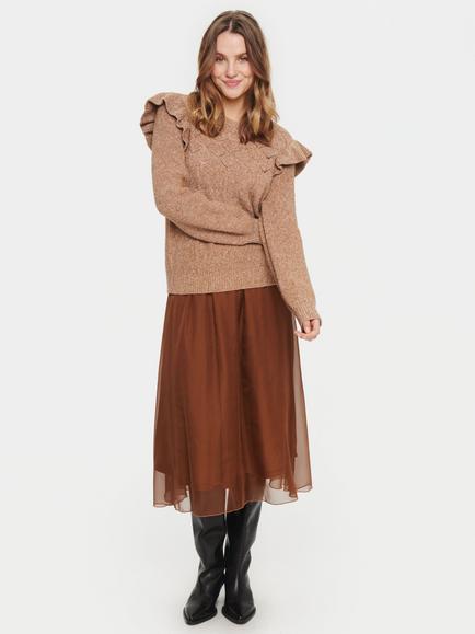 Saint Tropez Vela Textured Knit Jumper, Rubber Melange, Rubber Melange