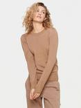 Saint Tropez Mila Long Sleeve Pullover Jumper, Tiger's Eye Melange