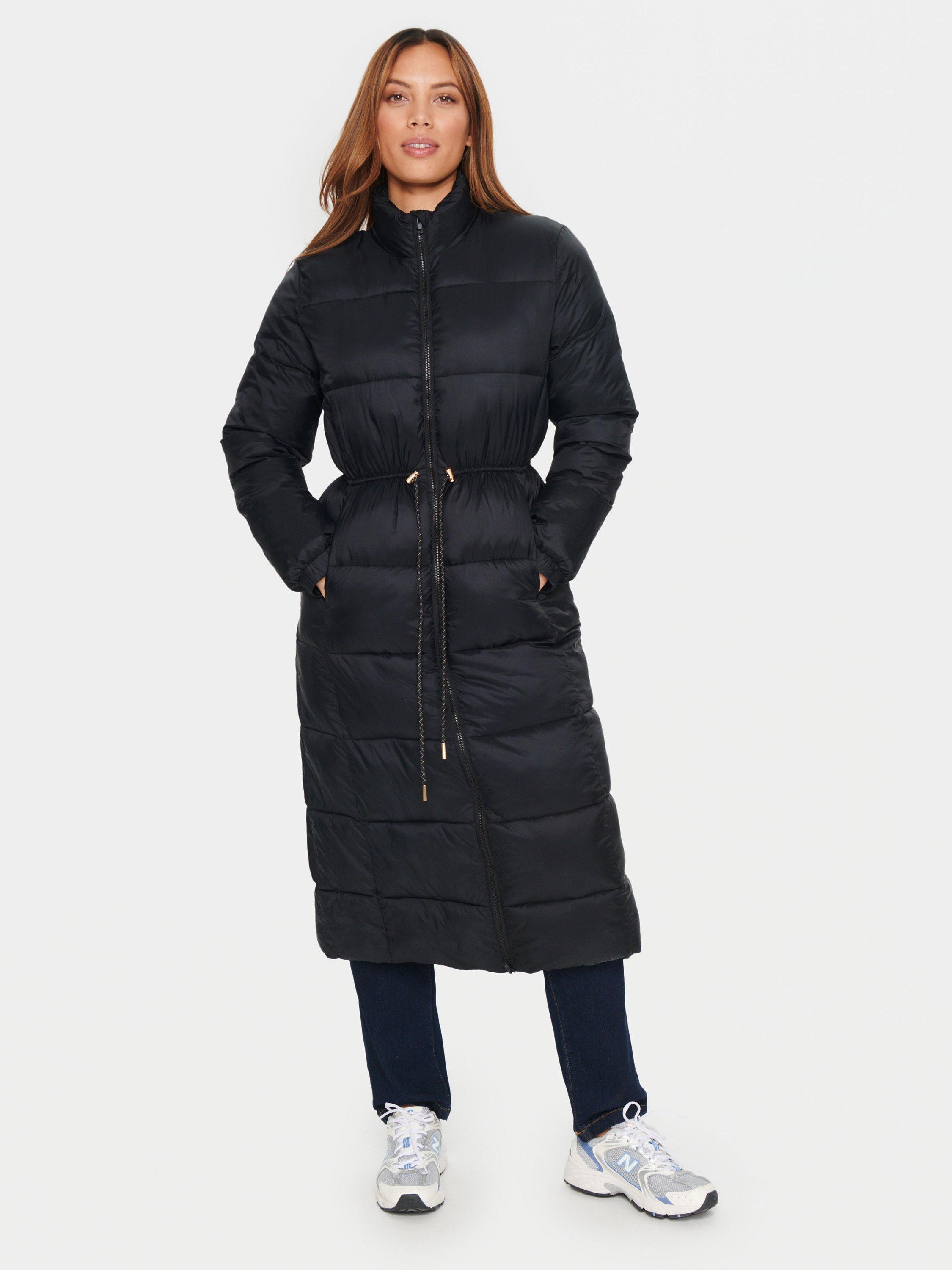 Saint Tropez Nona Long Puffer Coat, Black