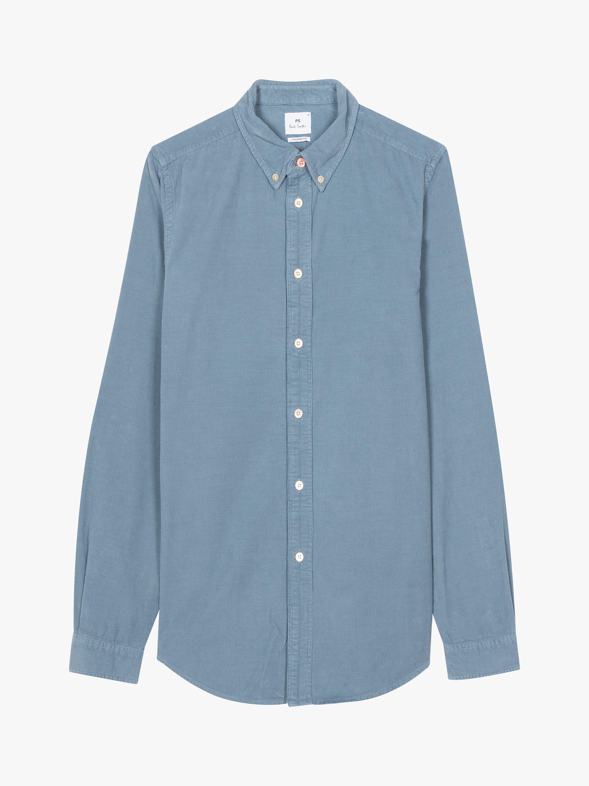 Paul Smith Long Sleeve Corduroy Shirt, Blue, L