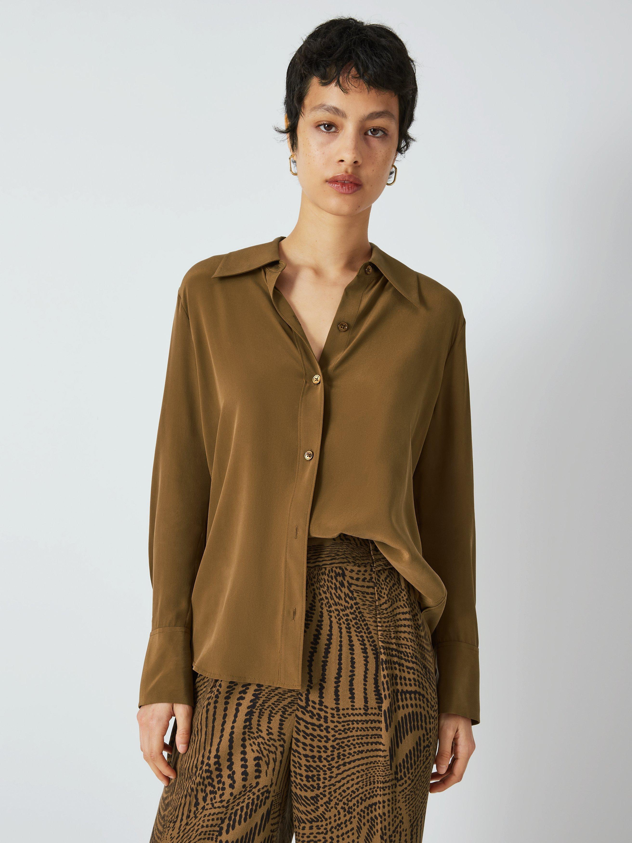 Equipment Leona Silk Shirt, Emperador