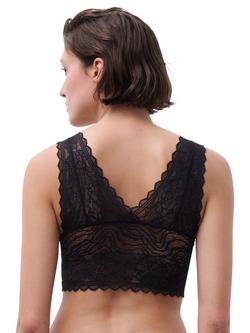 Chantelle Floral Touch Non Wired Bralette - view 2, Black