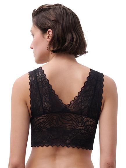 Chantelle Floral Touch Non Wired Bralette - view 2, Black