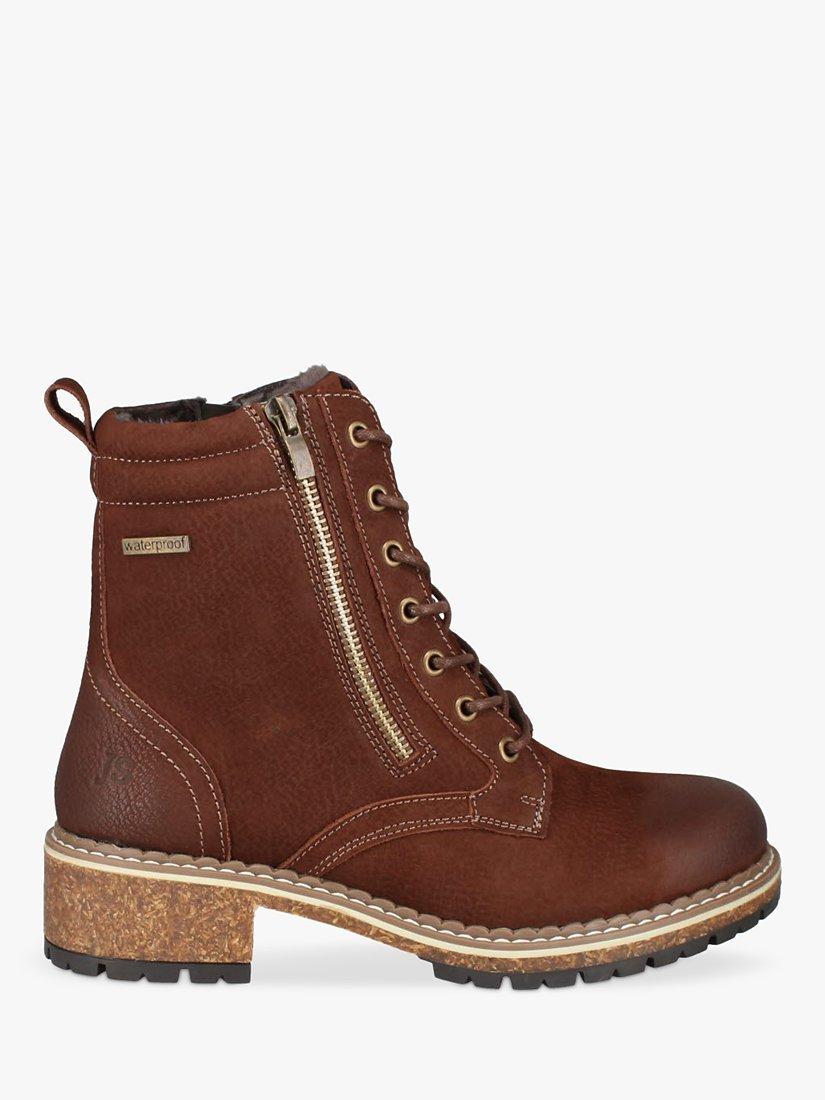 Josef Seibel Waylynn 17 Leather Biker Boots, Brown