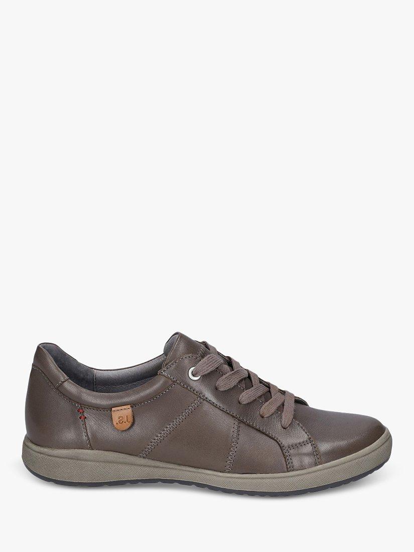 Josef Seibel Caren 42 Leather Lace Up Trainers, Grey