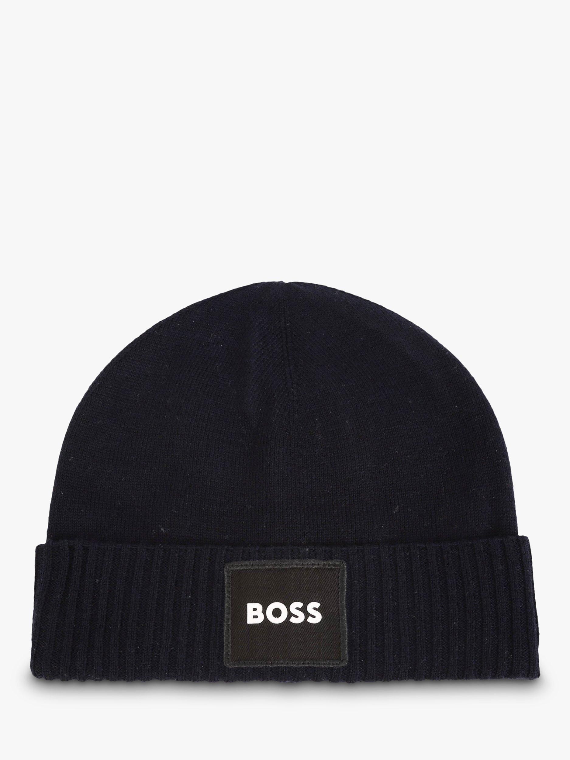 BOSS Kids' Pull On Beanie, Navy