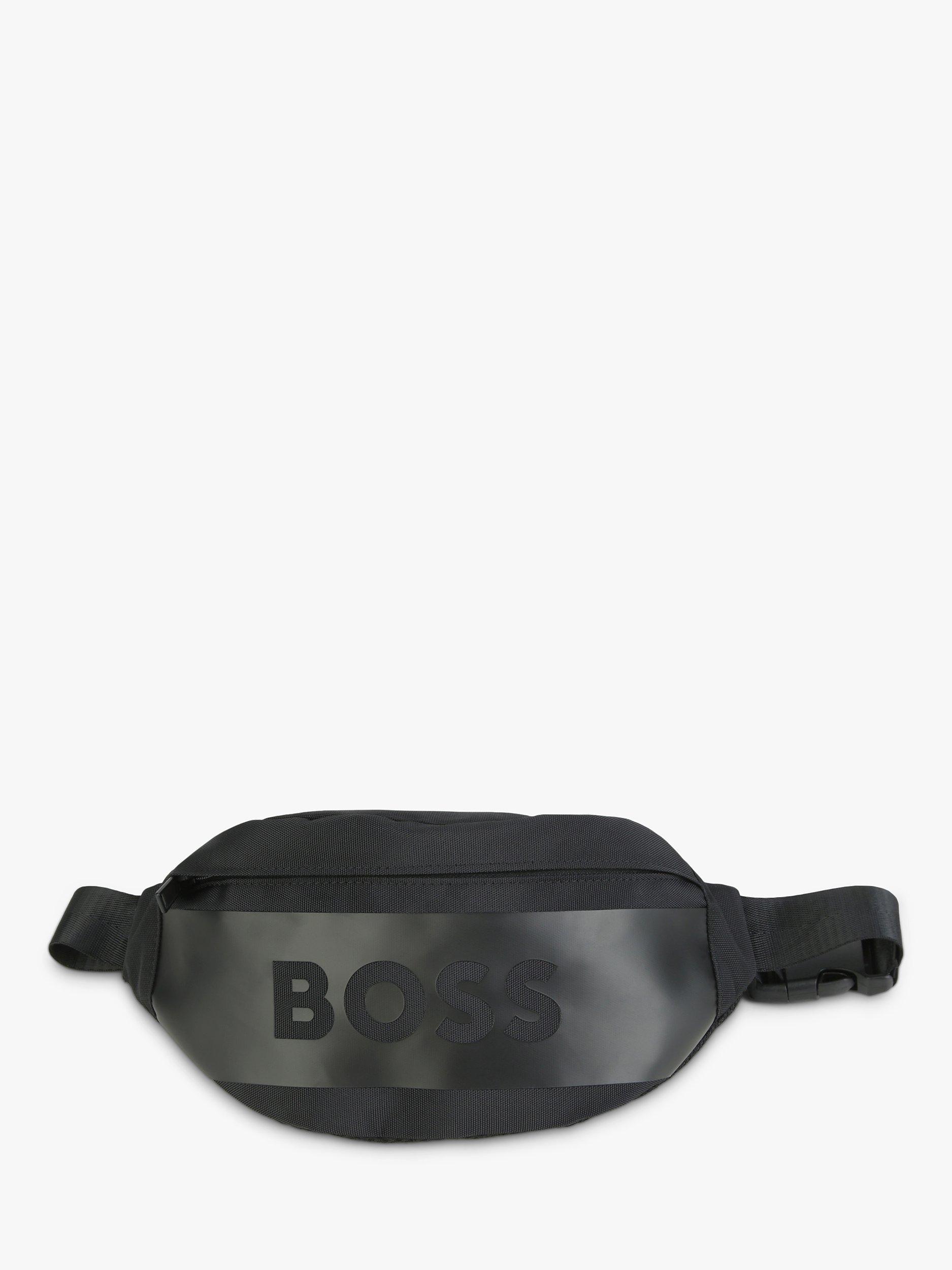 BOSS Kids' Plain Logo Bum Bag, Black