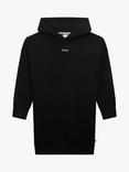 BOSS Kids' Logo Hooded Dress, Black