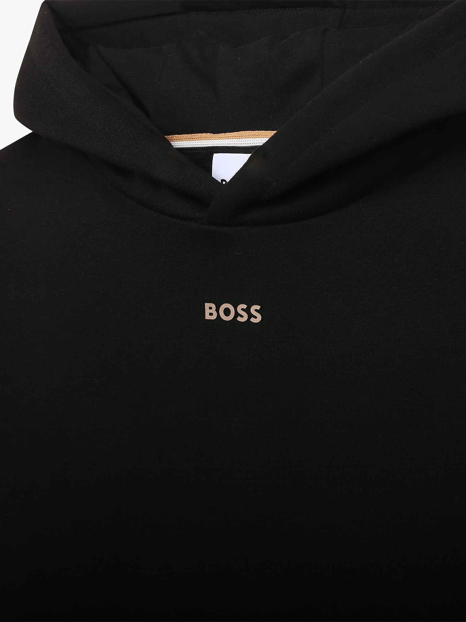 Product image 3 of 4, which shows BOSS Kids' Logo Hooded Dress, Black, 4 years