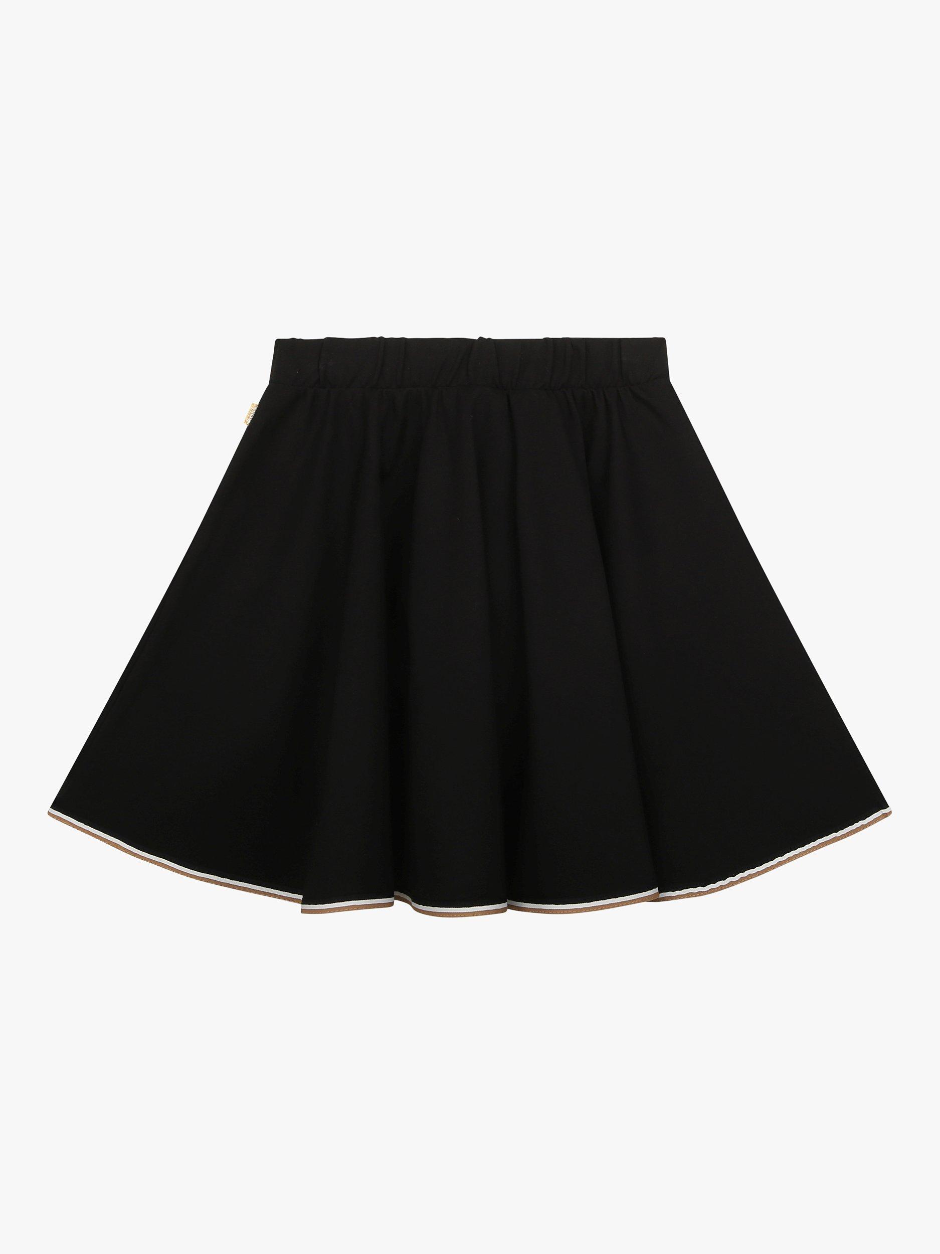 Product image 2 of 4, which shows BOSS Kids' Logo Skater Skirt, Black, 4 years
