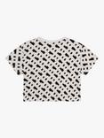 BOSS Kids' "B" Print Logo Short Sleeve T-Shirt, White/Multi