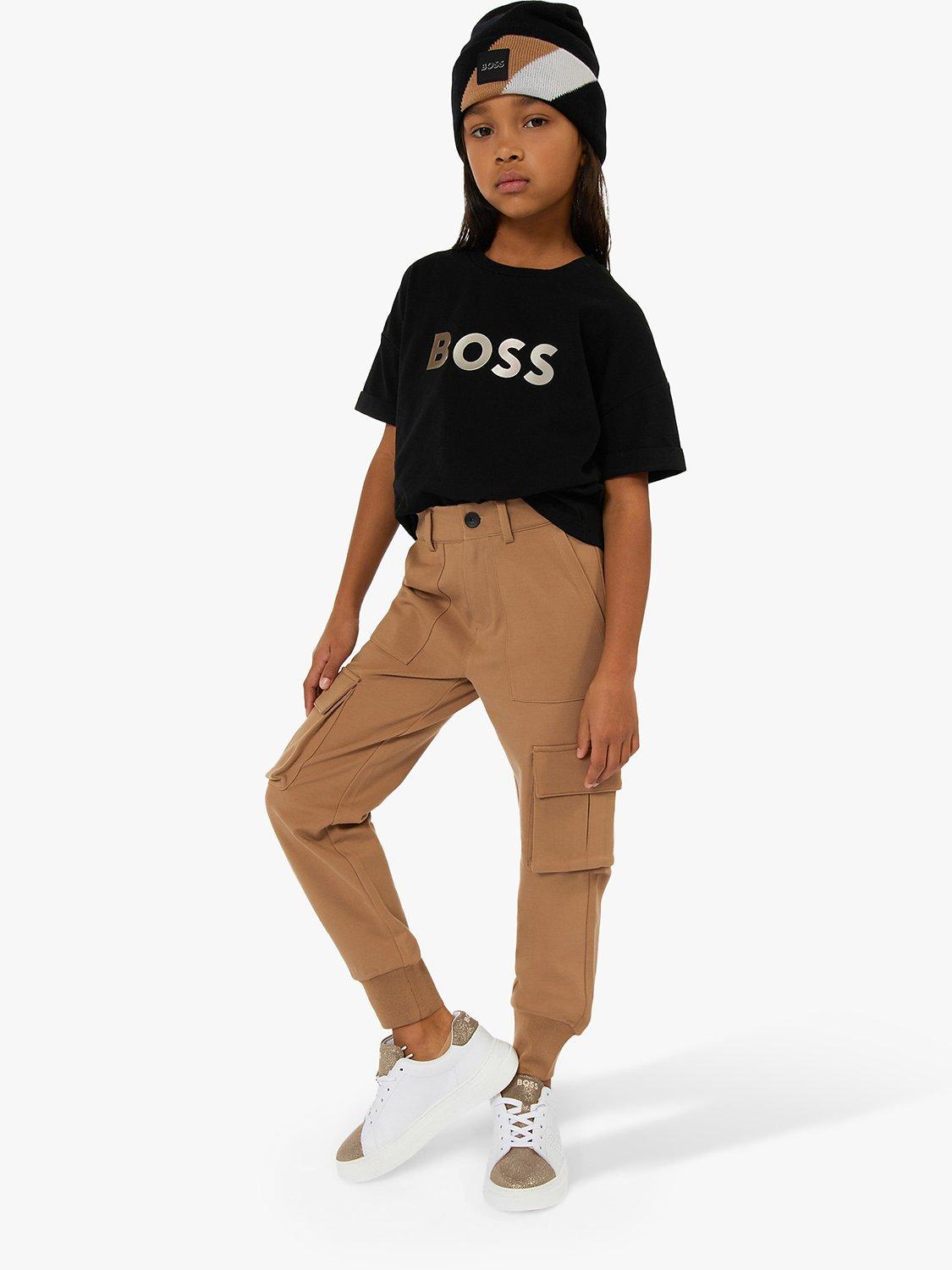 Product image 4 of 4, which shows BOSS Kids' Short Sleeve T-Shirt, Black, 4 years
