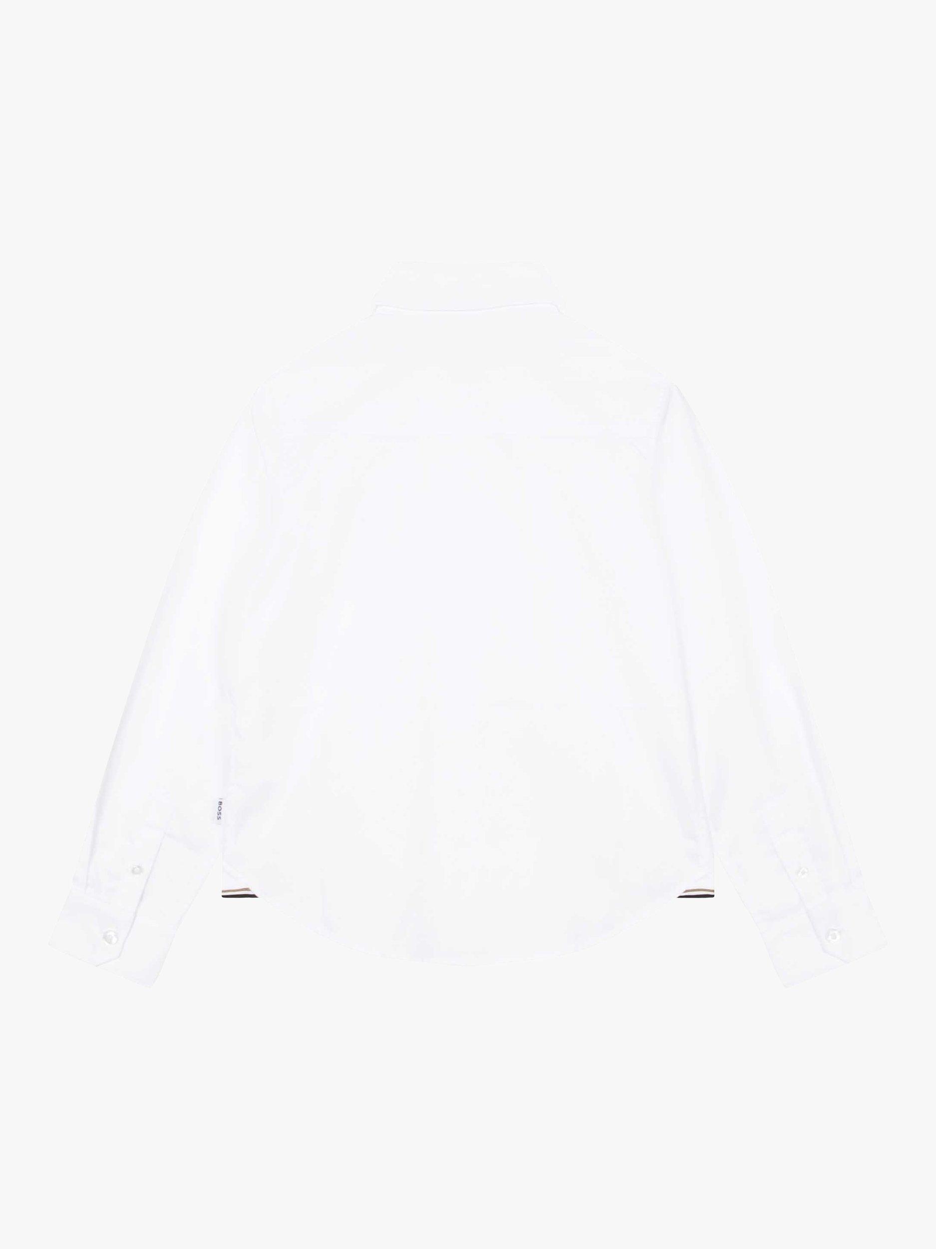 Product image 2 of 3, which shows BOSS Kids' Oxford Long Sleeve Shirt, White, 5 years