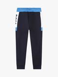 BOSS Kids' Logo Colour Block Joggers, Navy