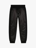 BOSS Kids' Monogram Jacquard & Fleece Jogger Bottoms, Black