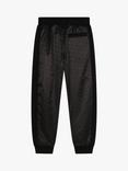 BOSS Kids' Monogram Jacquard & Fleece Jogger Bottoms, Black